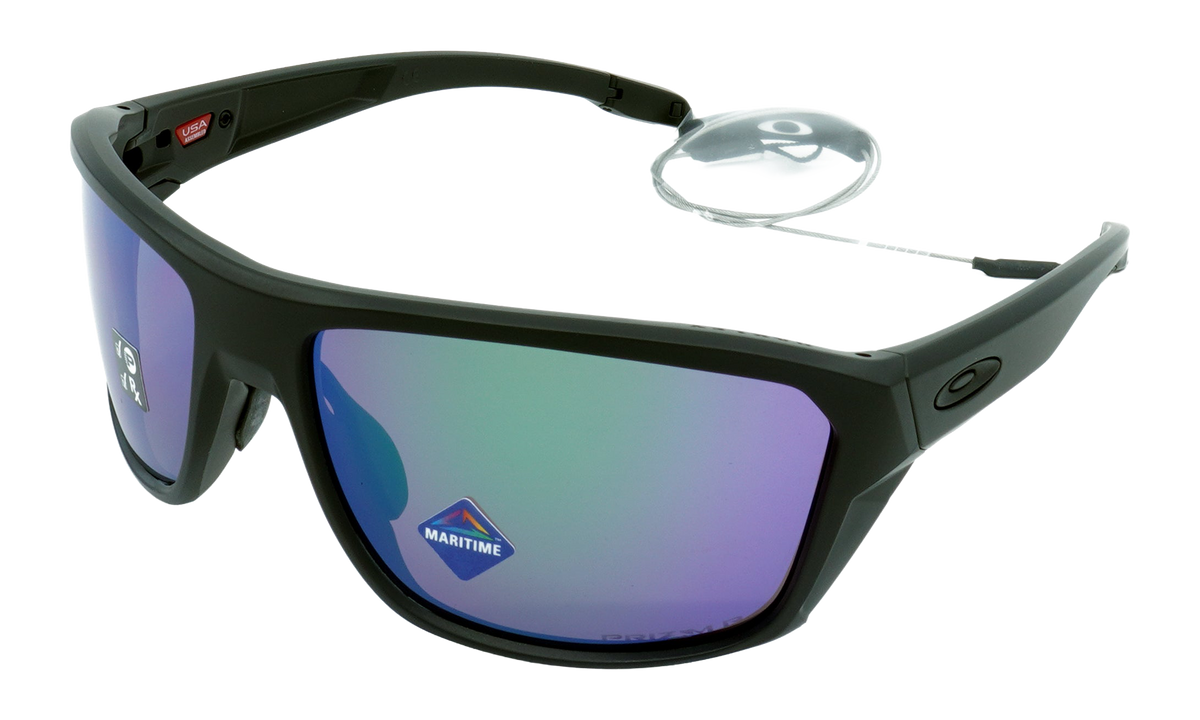 Split Shot Polarized Sunglasses Matte Black / PRIZM Maritime Polarized OO9416 11