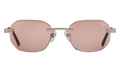 Hustler Rimless Drill Mount 24KT White Gold / Blossom Pink DMHU2 0047 44C4