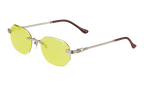 Hustler Rimless Drill Mount 24KT White Gold / Citrus Yellow DMHU2 0038 42D3