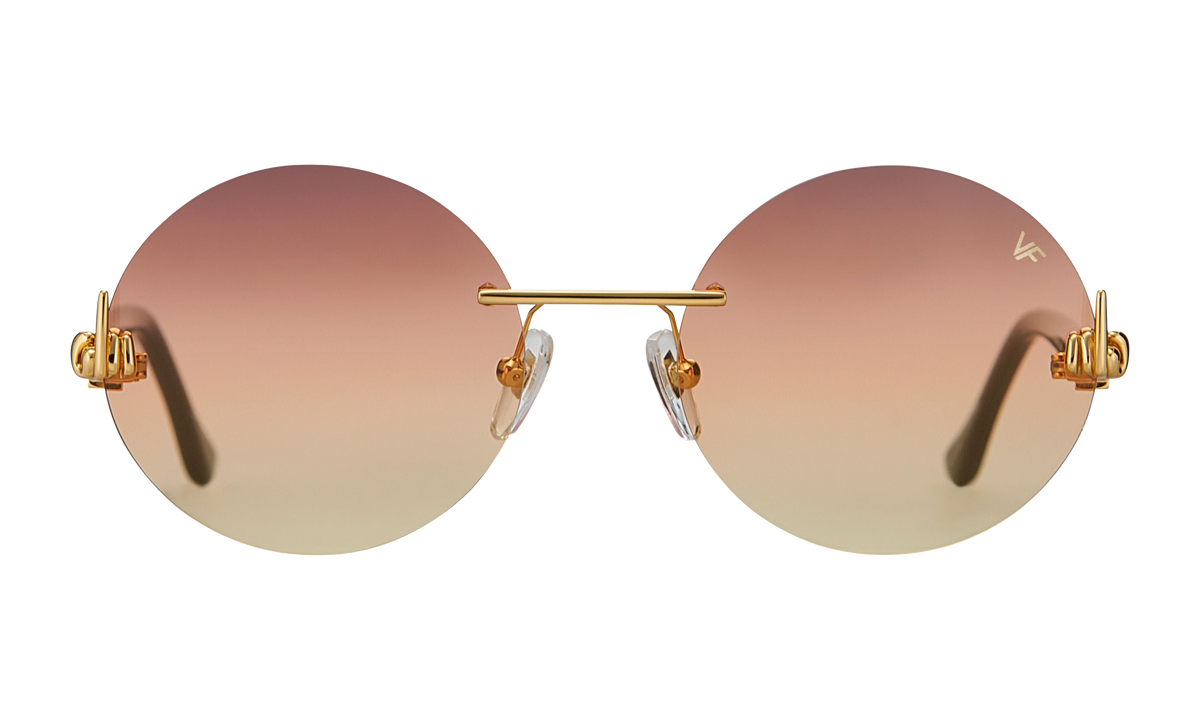 508 Rimless Drill Mount F.U. Edition 24KT Yellow Gold / Black / Brown Triple Gradient DMMF2 0007 16T5
