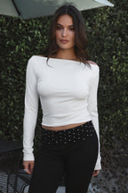 LINEA Brushed Off-The-Shoulder Long Sleeve Top