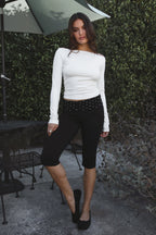 LINEA Brushed Off-The-Shoulder Long Sleeve Top