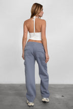 Hana Plush Fleece Cargo Pants