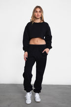 DOVE Plush Fleece High Waist Sweatpants