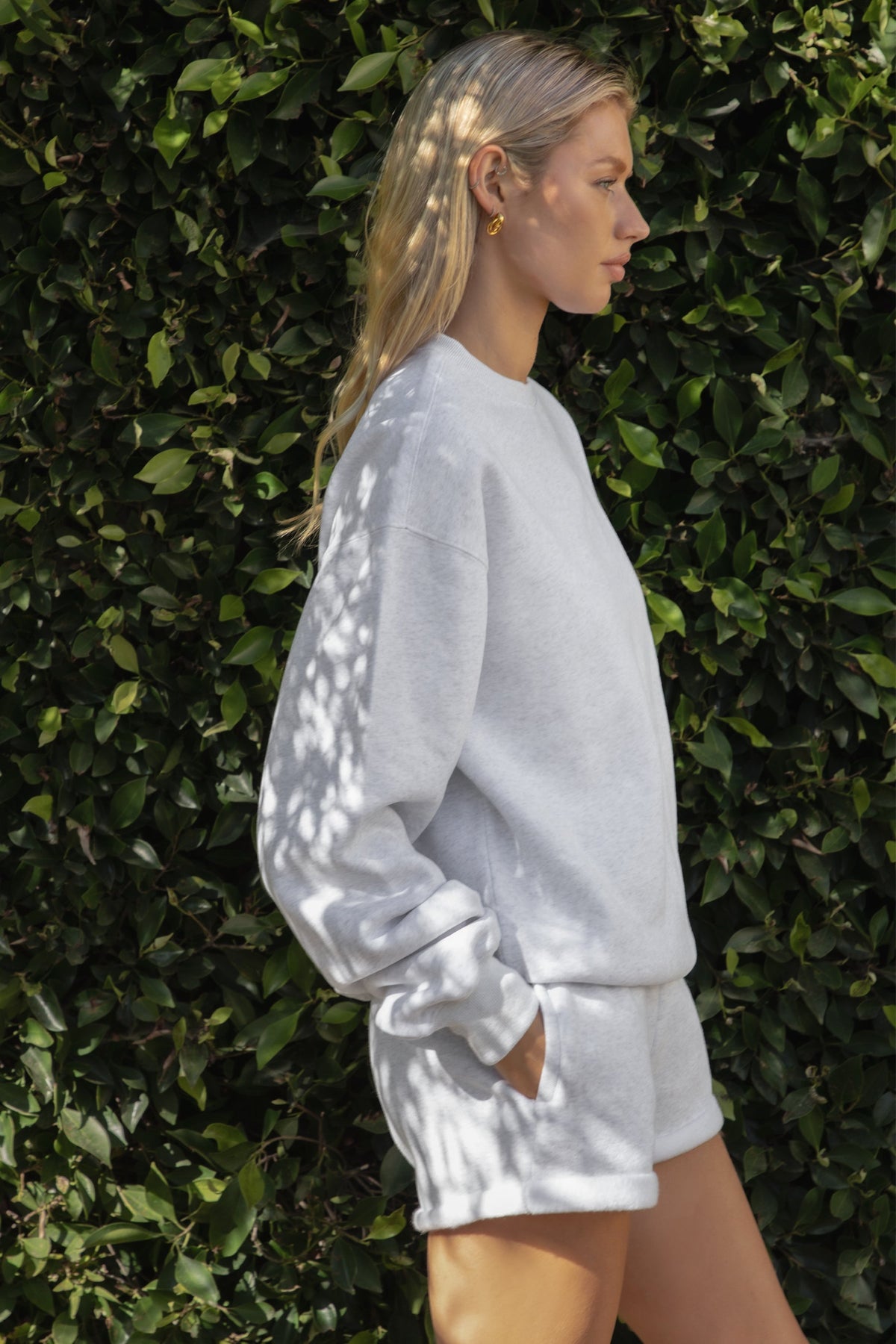 LANI Cloud Fleece Crew Neck Pullover Sweatshirt