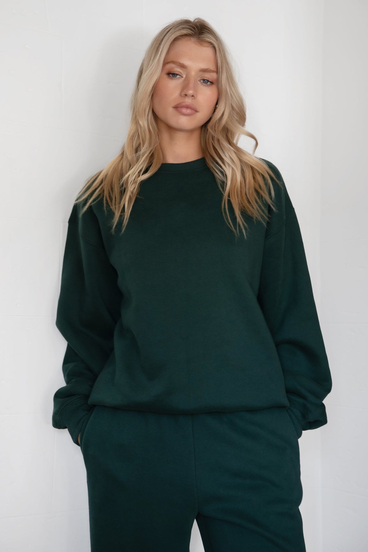 LANI Cloud Fleece Crew Neck Pullover Sweatshirt