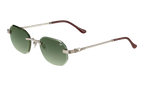 Hustler Rimless Drill Mount 24KT White Gold / Army Green DMHU2 0040 42D5