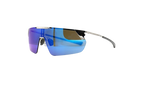 Litewire Shield Sunglasses Gray Blue Mirror - Gloss Silver / Gray Rubber 8600135 014361