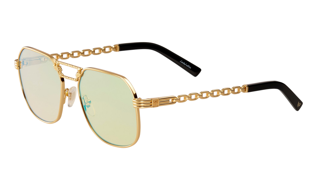 CEO Equestrian 24KT Yellow Gold / Orange Pop Solid Flash Green EQCE2 0005 20A2