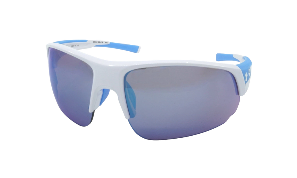 Changeup Dual Sunglasses Gray Mirror - Shiny White / Carolina Blue S8650129 039