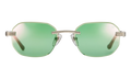Hustler Rimless Drill Mount 24KT White Gold / Powder Green Flash Purple DMHU2 0050 44D2