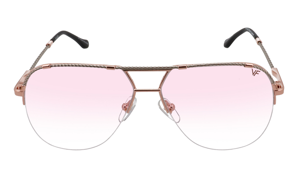 Blanco Half Rim 24KT Two-Tone Rose / White Gold / Pink Gradient Photochromatic HRBA2 0008 17A5
