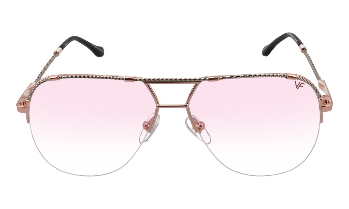 Blanco Half Rim 24KT Two-Tone Rose / White Gold / Pink Gradient Photochromatic HRBA2 0008 17A5