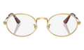 A$AP Rocky Rimless Round Sunglasses Polished Arista Gold Demo Lens RB3931V 2500