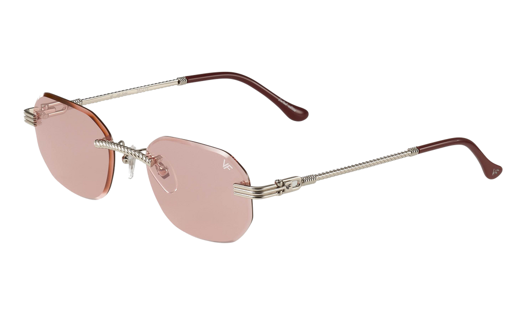 Hustler Rimless Drill Mount 24KT White Gold / Blossom Pink DMHU2 0047 44C4