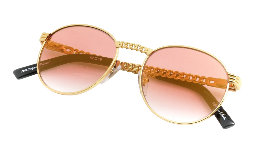 Miami Vice Cuban Link Edition 24KT Yellow Gold / Candy Red Gradient Flash Gold CLMV2 0002 16C7