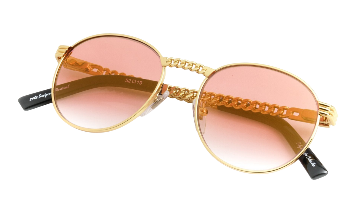 Miami Vice Cuban Link Edition 24KT Yellow Gold / Candy Red Gradient Flash Gold CLMV2 0002 16C7