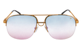 Collins Half Rim 24KT Yellow Gold / Blue Pink Gradient Multiflash MPCL2 0005 54T8