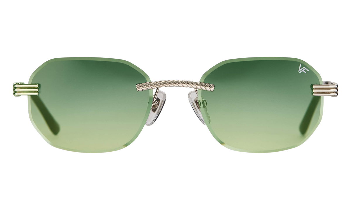 Hustler Rimless Drill Mount 24KT White Gold / Green / Yellow DMHU2 0052 42A6